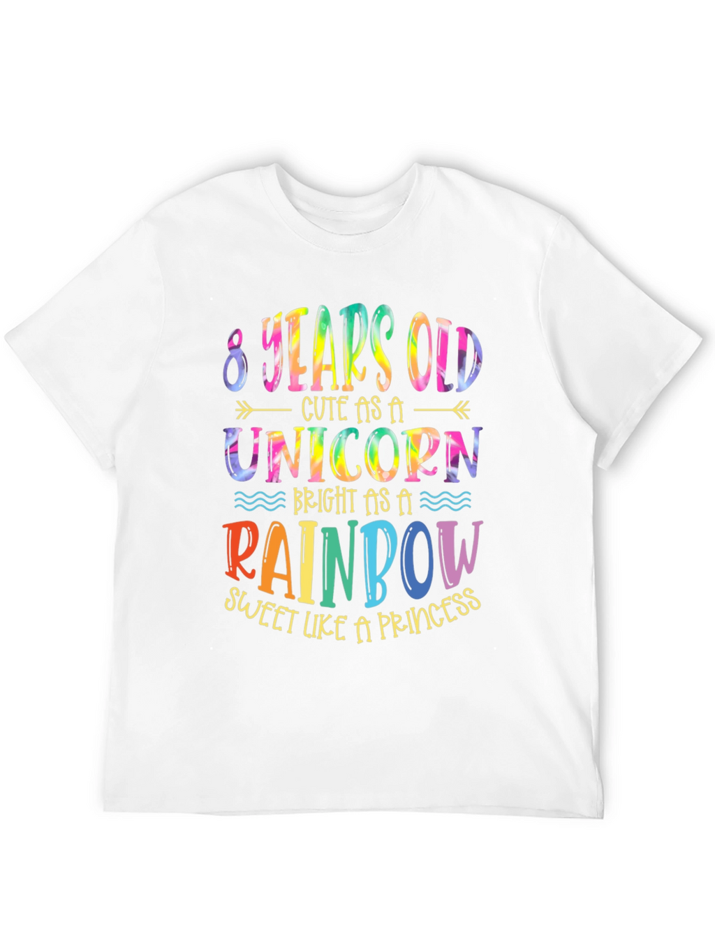8th Birthday Unicorn Rainbow Shirt