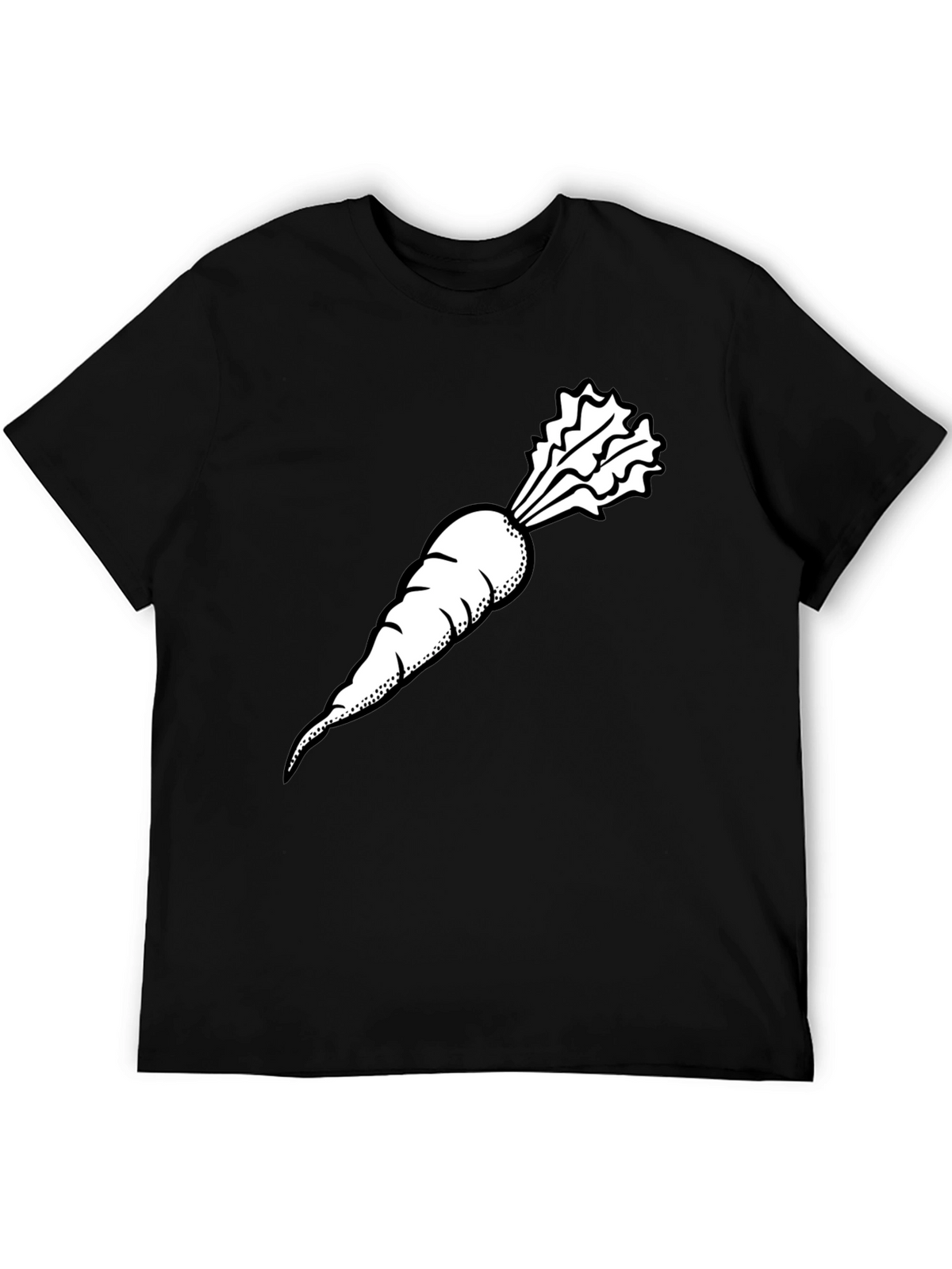 Carrot Graphic Tee - Black Casual Style