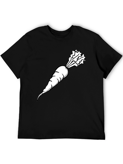 Carrot Graphic Tee - Black Casual Style