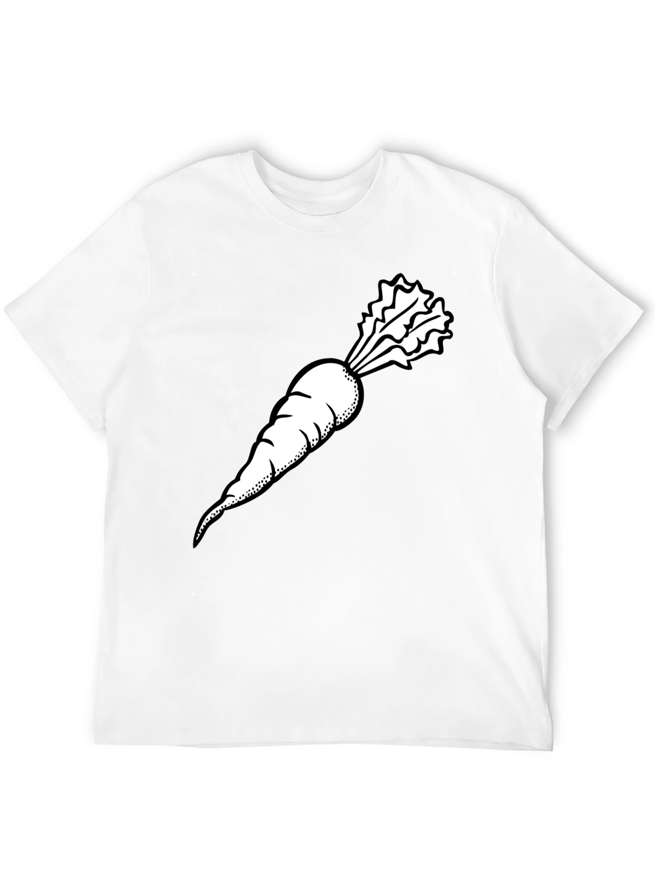 Carrot Graphic Tee - Black Casual Style