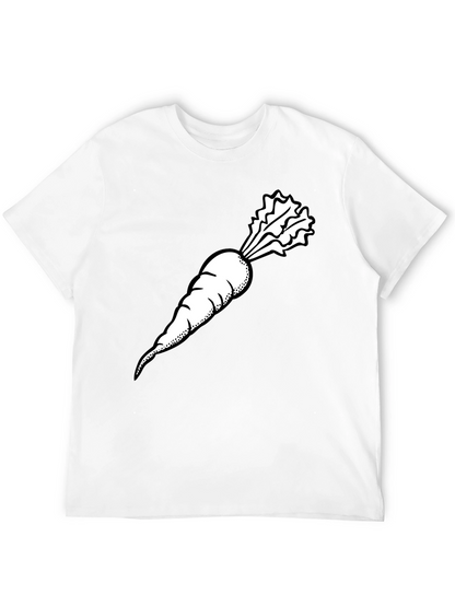 Carrot Graphic Tee - Black Casual Style