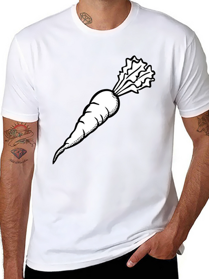 Carrot Graphic Tee - Black Casual Style