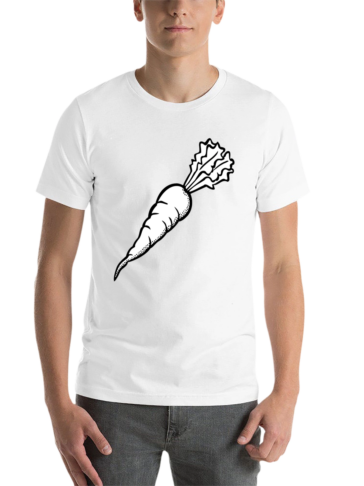 Carrot Graphic Tee - Black Casual Style