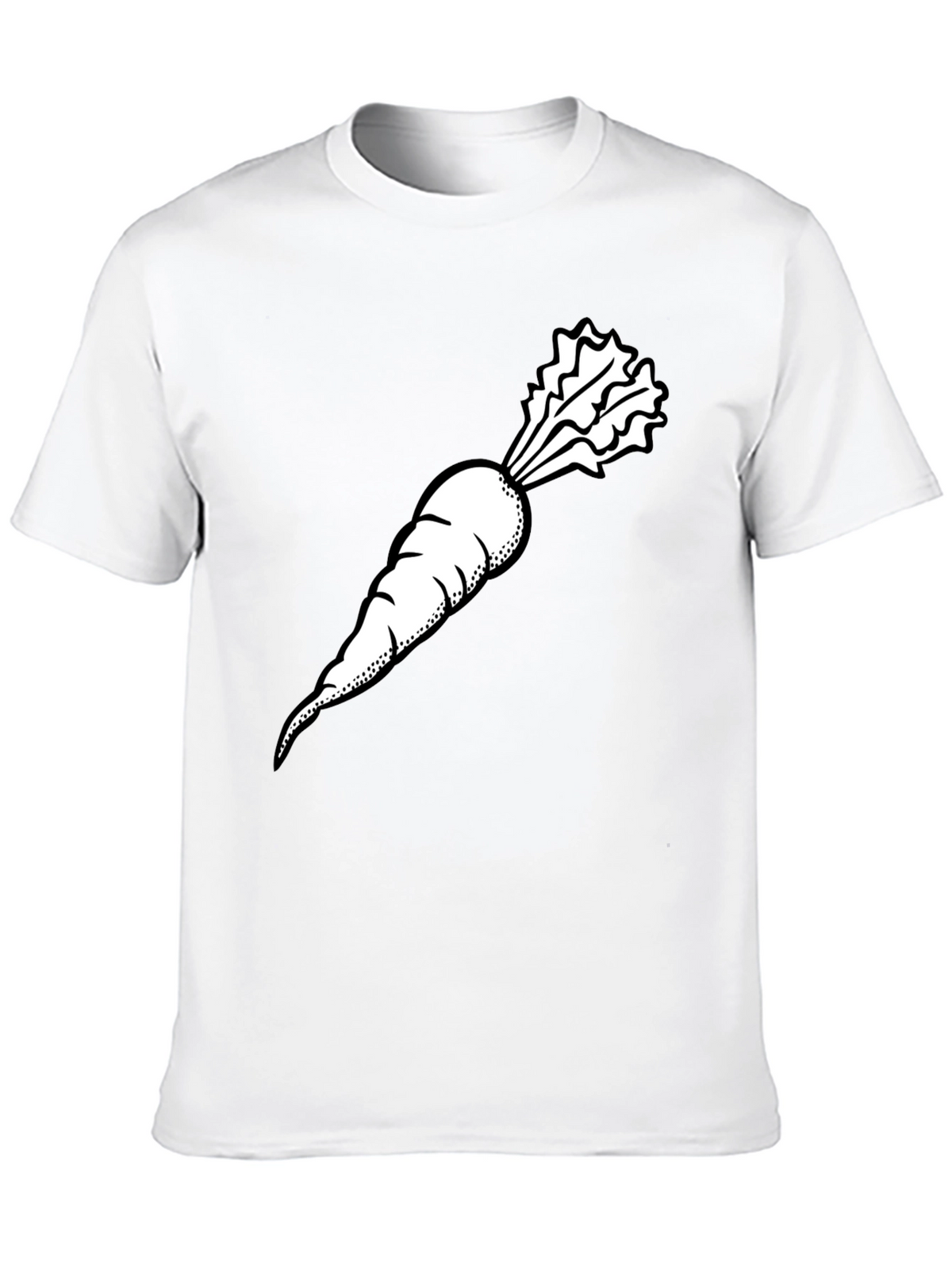 Carrot Graphic Tee - Black Casual Style