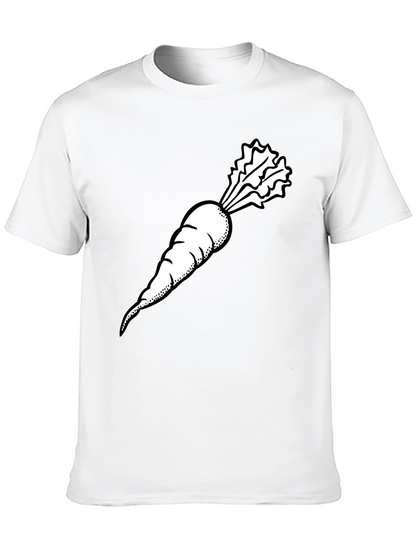 Carrot Graphic Tee - Black Casual Style