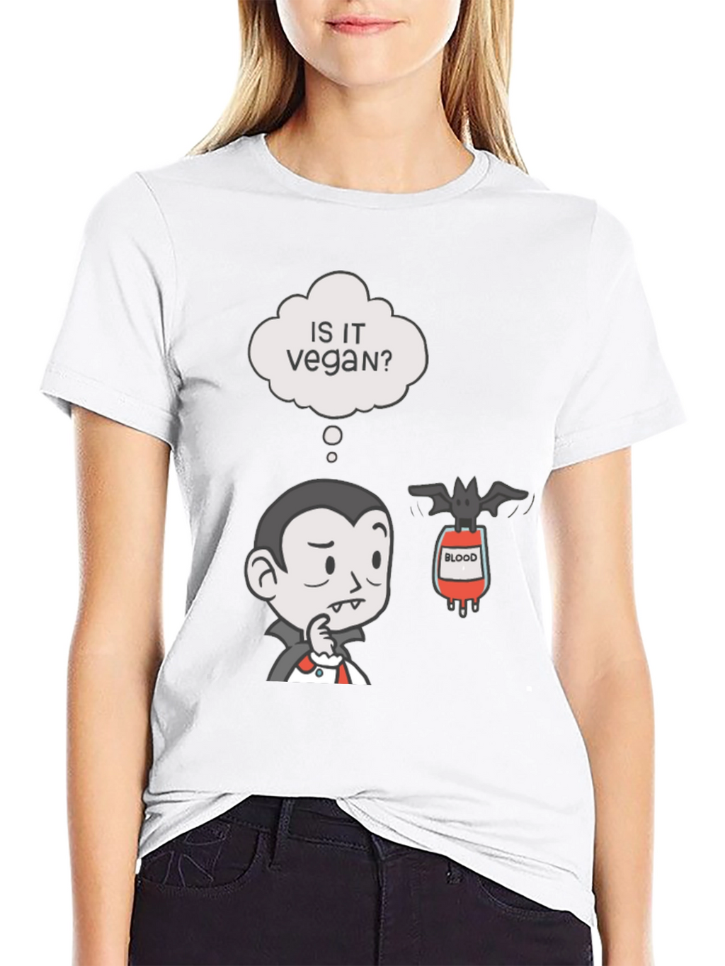 Vegan Vampire Humor T-Shirt