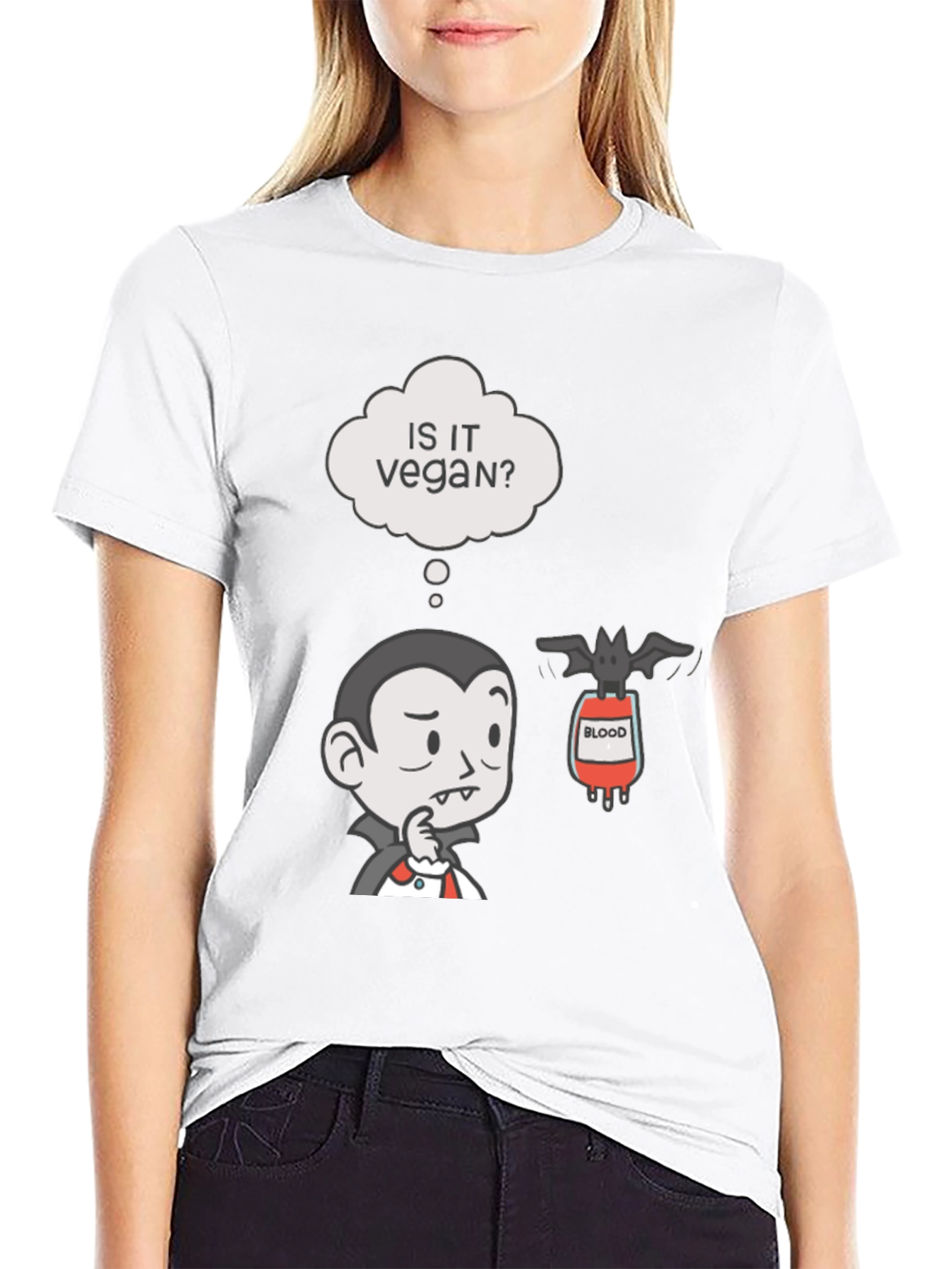 Vegan Vampire Humor T-Shirt