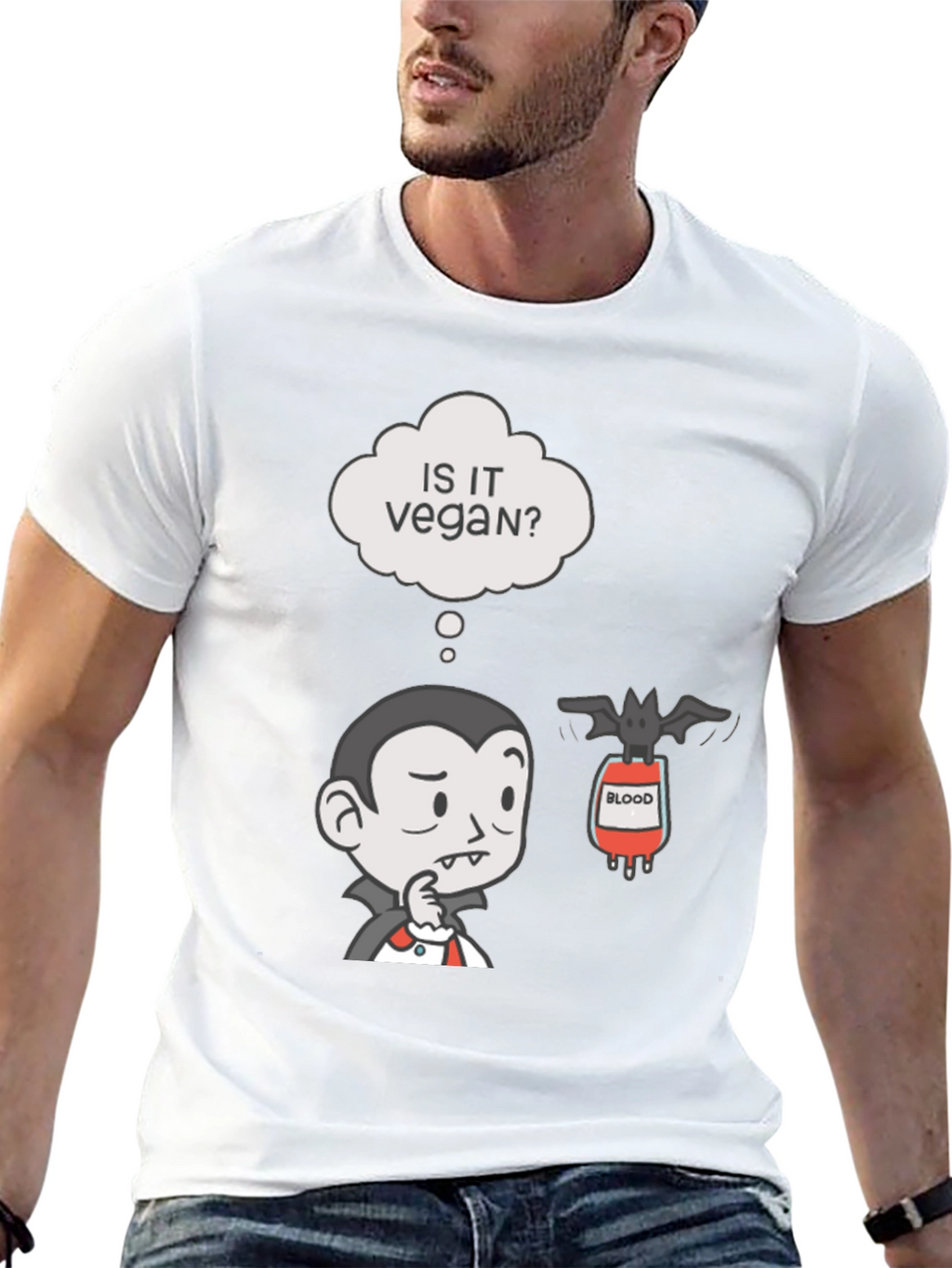 Vegan Vampire Humor T-Shirt