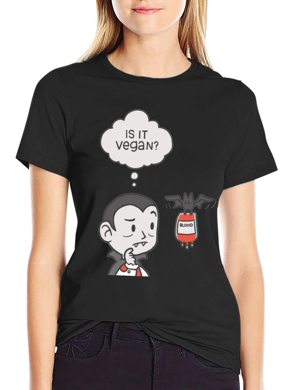 Vegan Vampire Humor T-Shirt