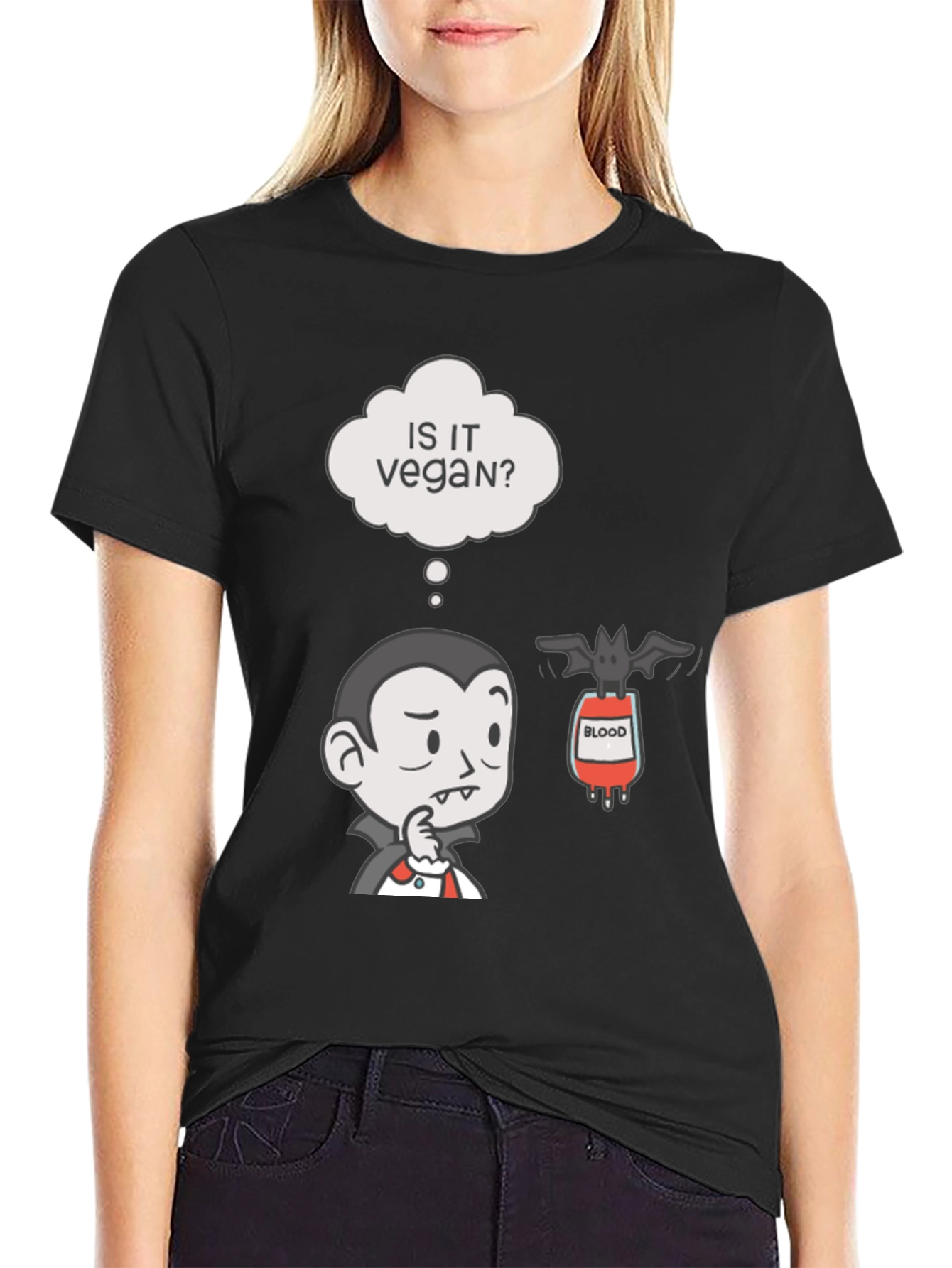 Vegan Vampire Humor T-Shirt