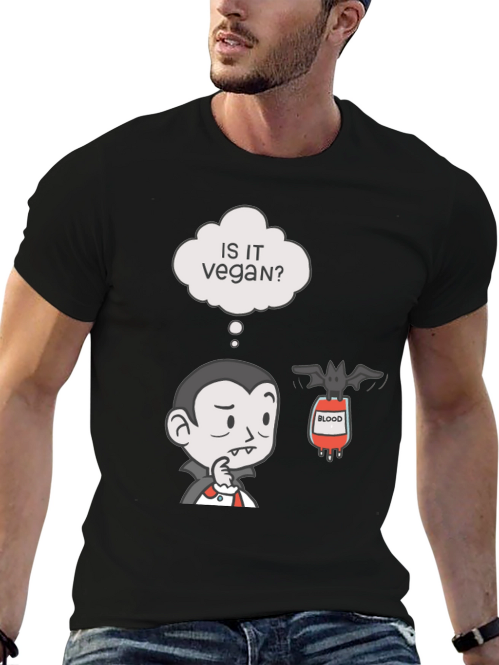 Vegan Vampire Humor T-Shirt
