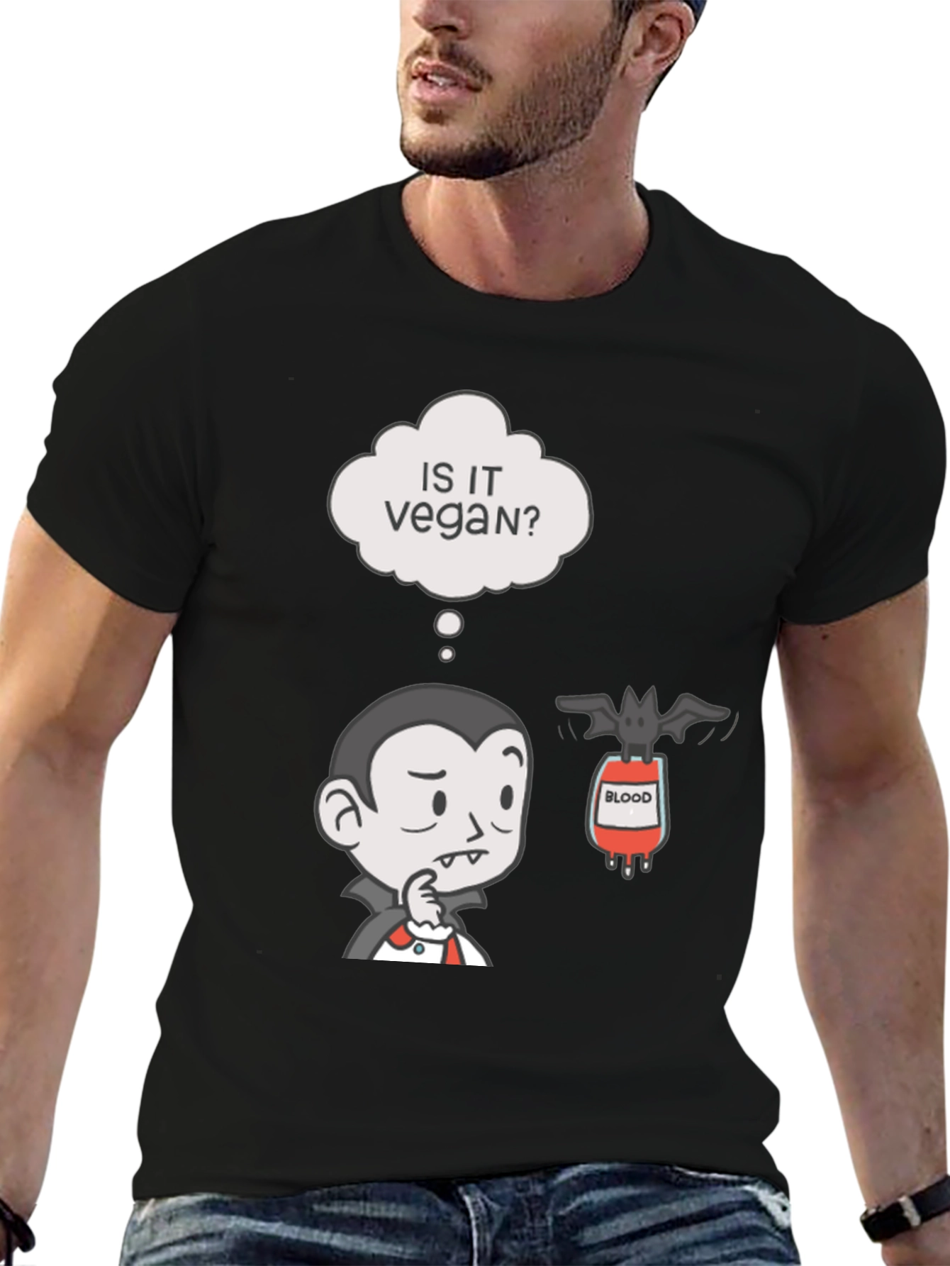 Vegan Vampire Humor T-Shirt