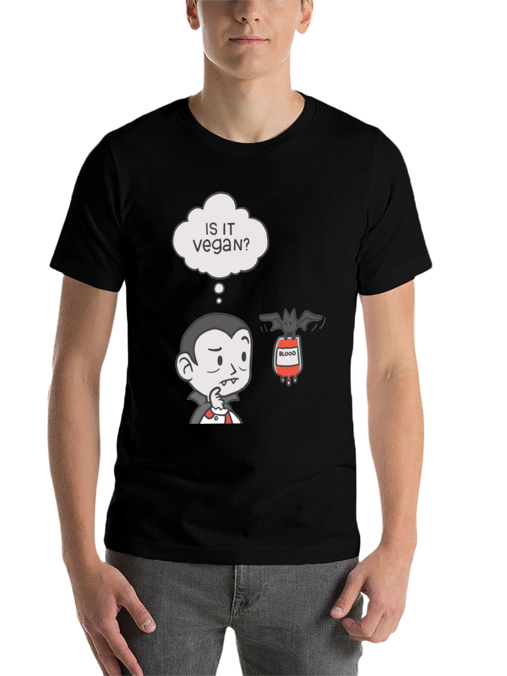 Vegan Vampire Humor T-Shirt
