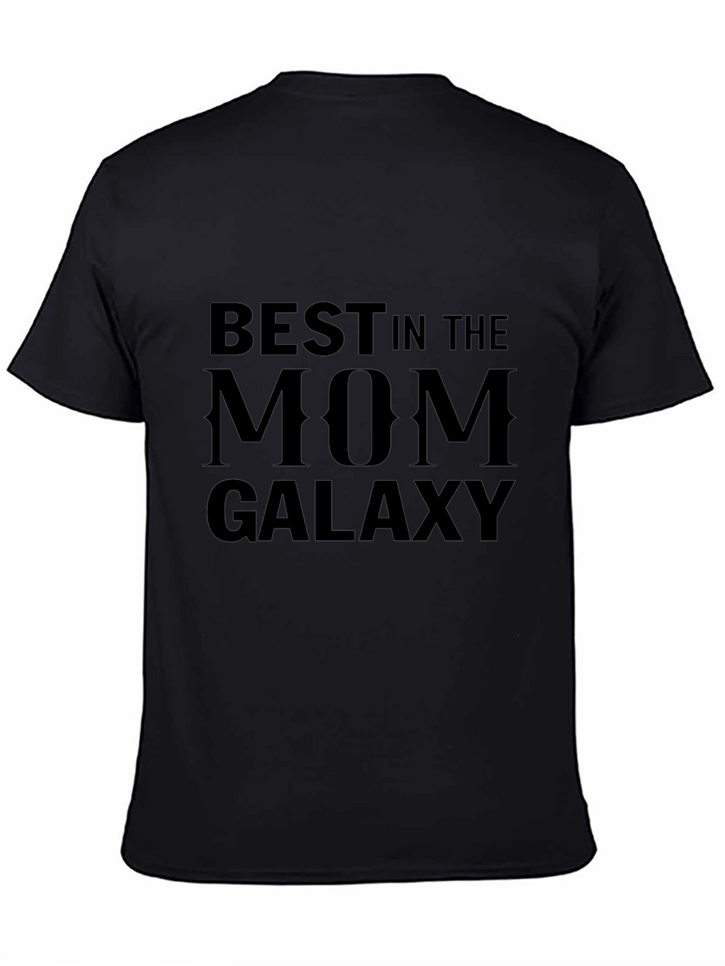 Best in the Mom Galaxy Black Graphic T-Shirt