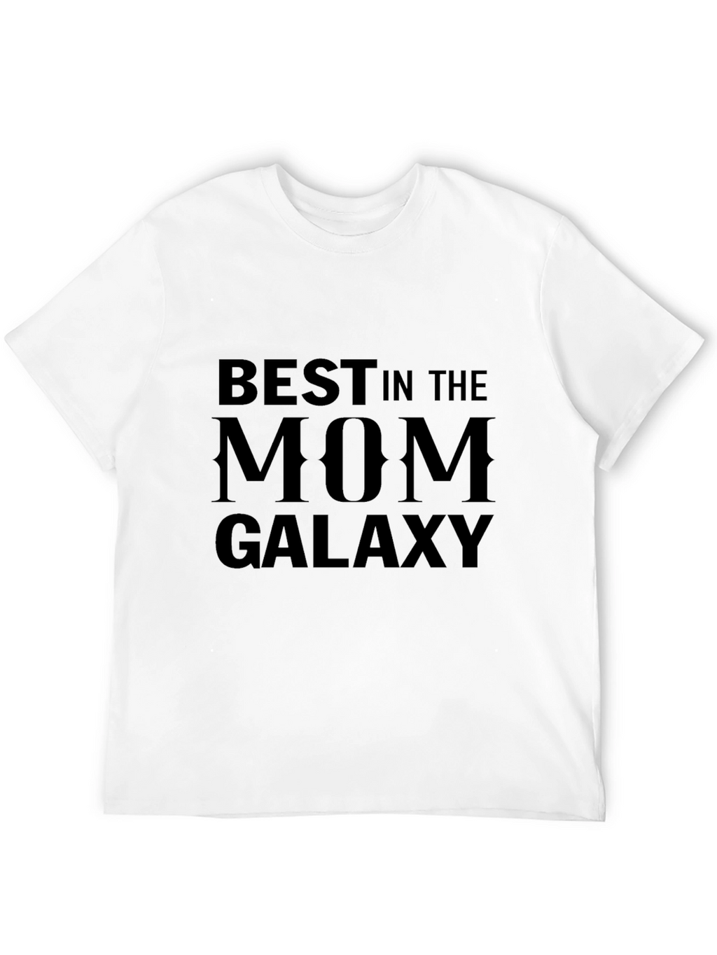 Best in the Mom Galaxy Black Graphic T-Shirt