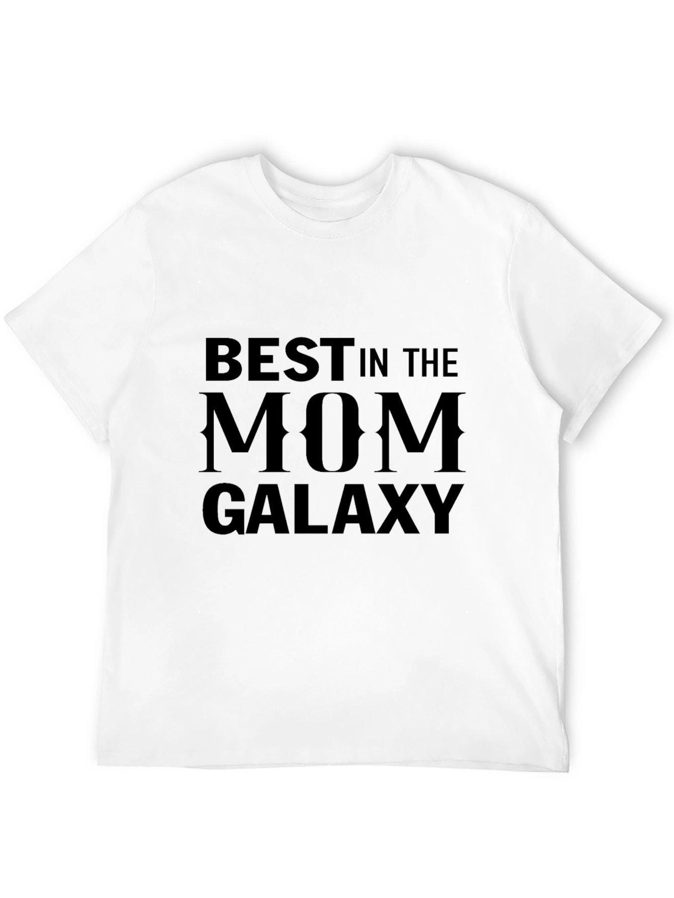 Best in the Mom Galaxy Black Graphic T-Shirt