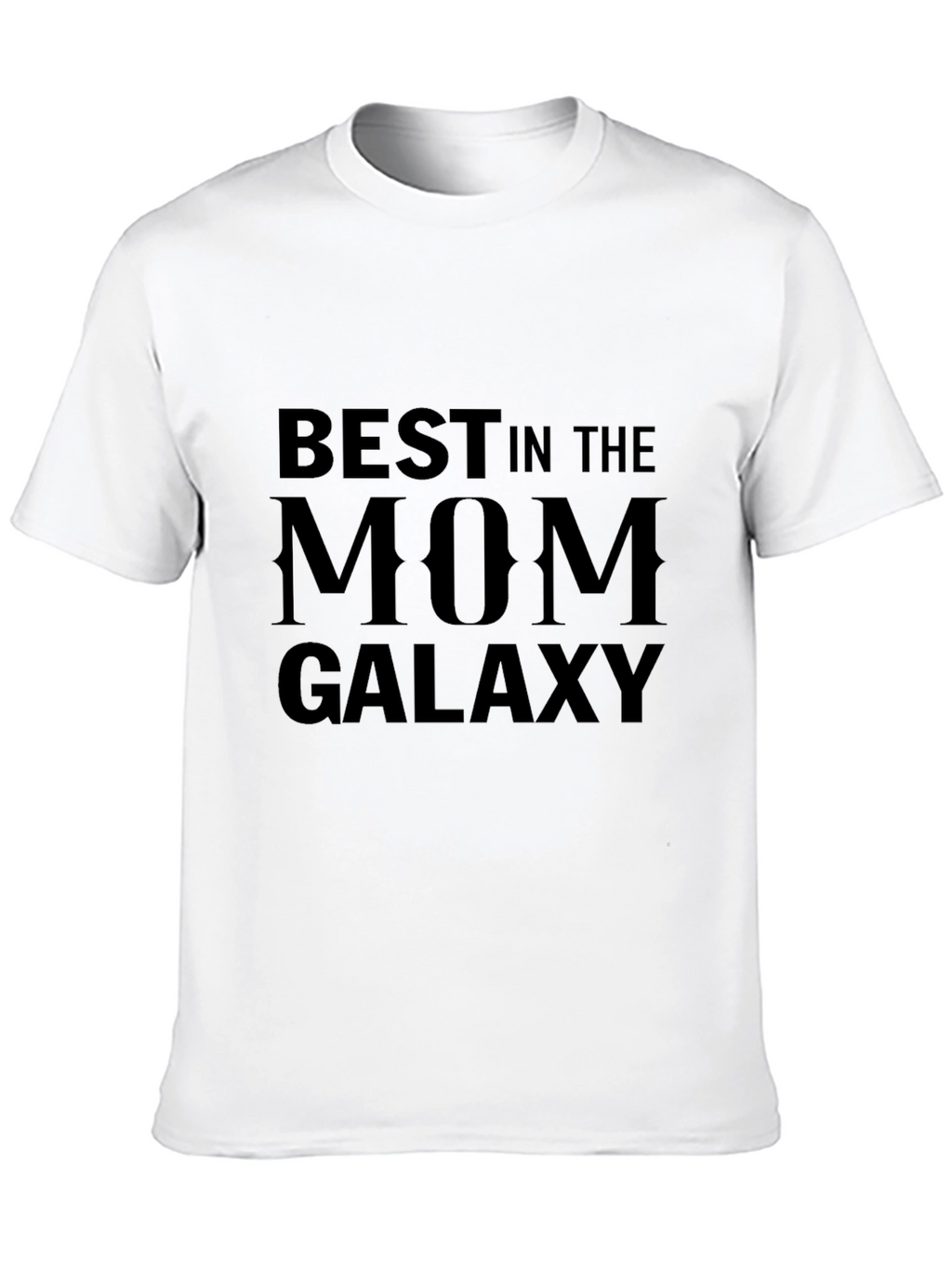 Best in the Mom Galaxy Black Graphic T-Shirt