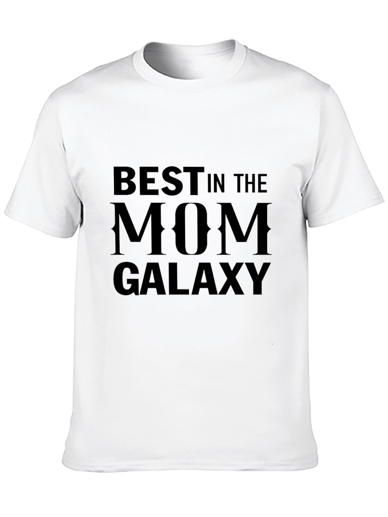 Best in the Mom Galaxy Black Graphic T-Shirt