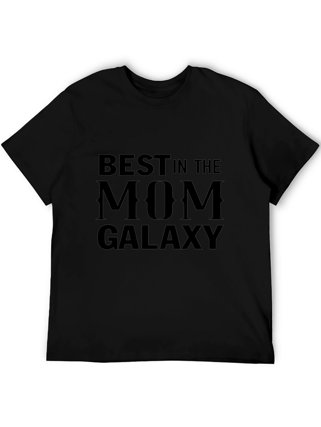 Best in the Mom Galaxy Black Graphic T-Shirt
