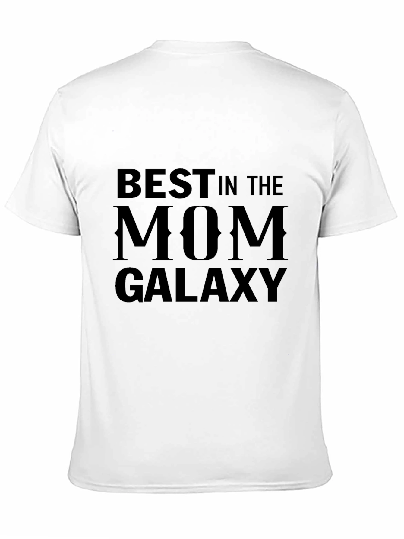 Best in the Mom Galaxy Black Graphic T-Shirt