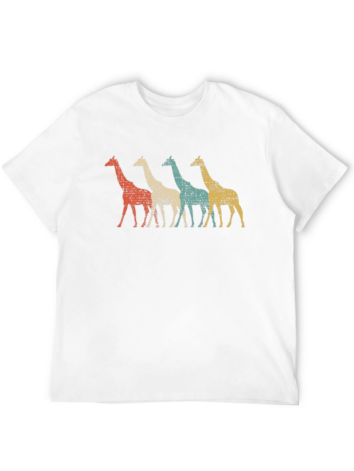 Retro Giraffe Graphic Tee - Black Unisex T-Shirt