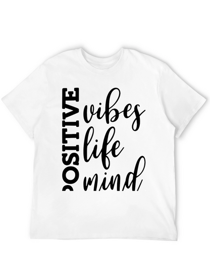 Positive Vibes Life Mind Graphic Tee - Relaxed Fit