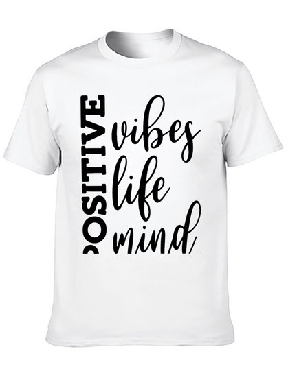 Positive Vibes Life Mind Graphic Tee - Relaxed Fit