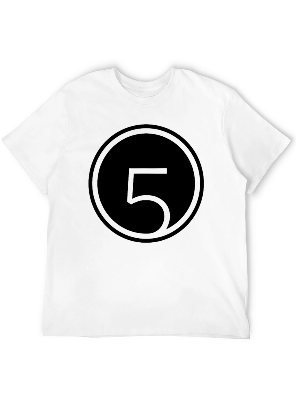 Number 5 Circle Graphic Tee - Stylish Menswear