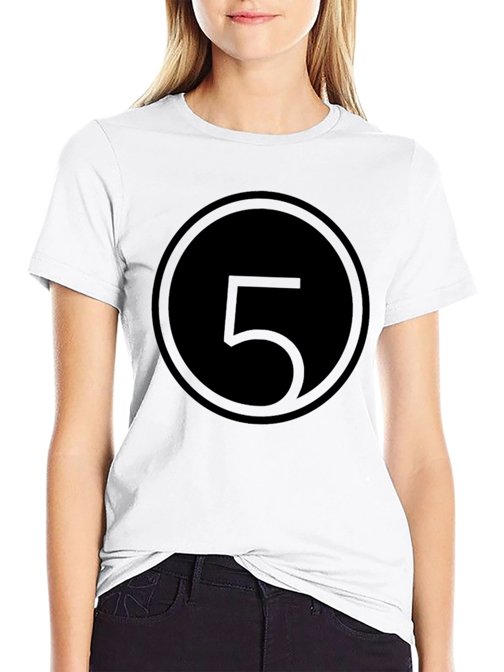 Number 5 Circle Graphic Tee - Stylish Menswear