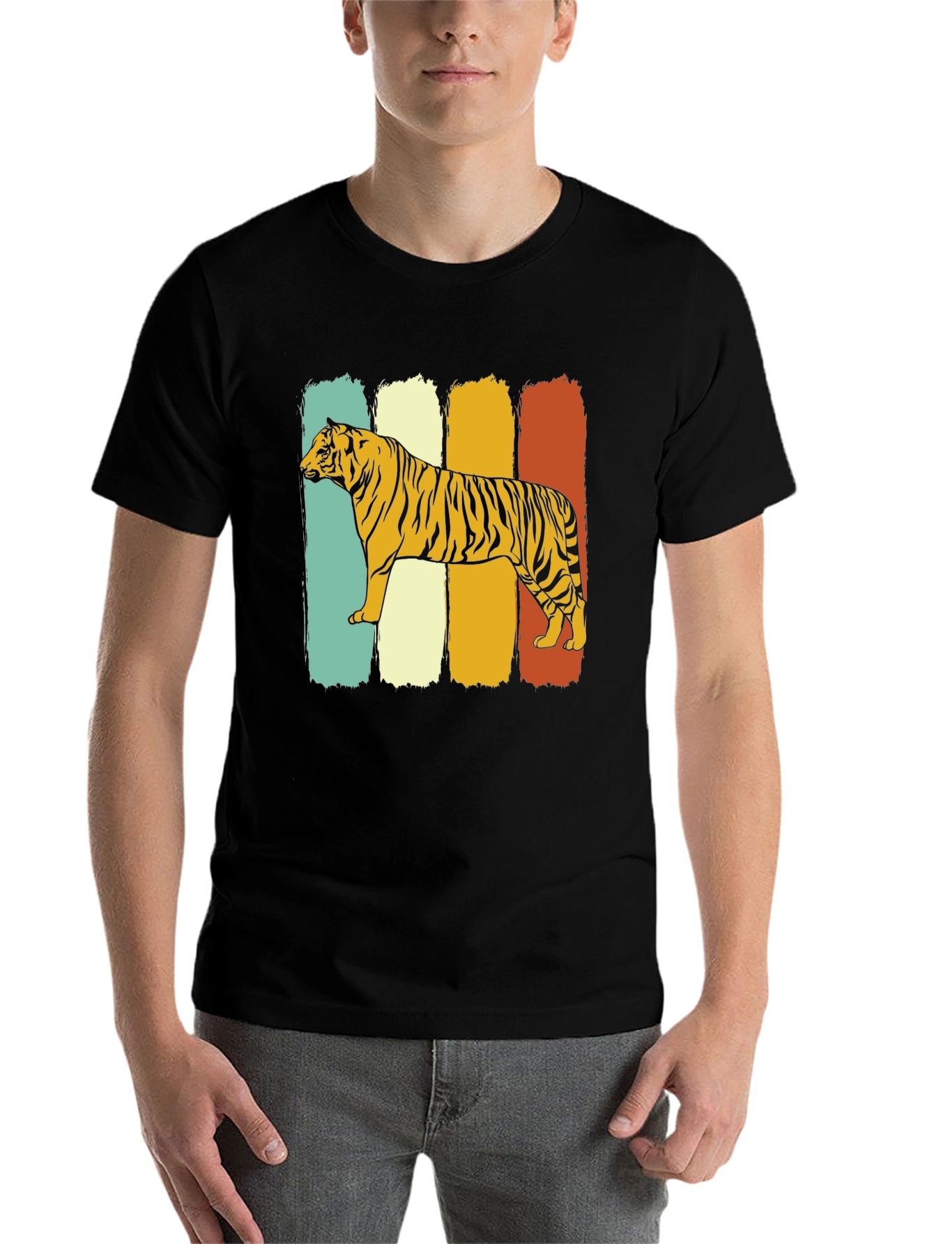 Vintage Tiger Graphic Tee - Retro Style