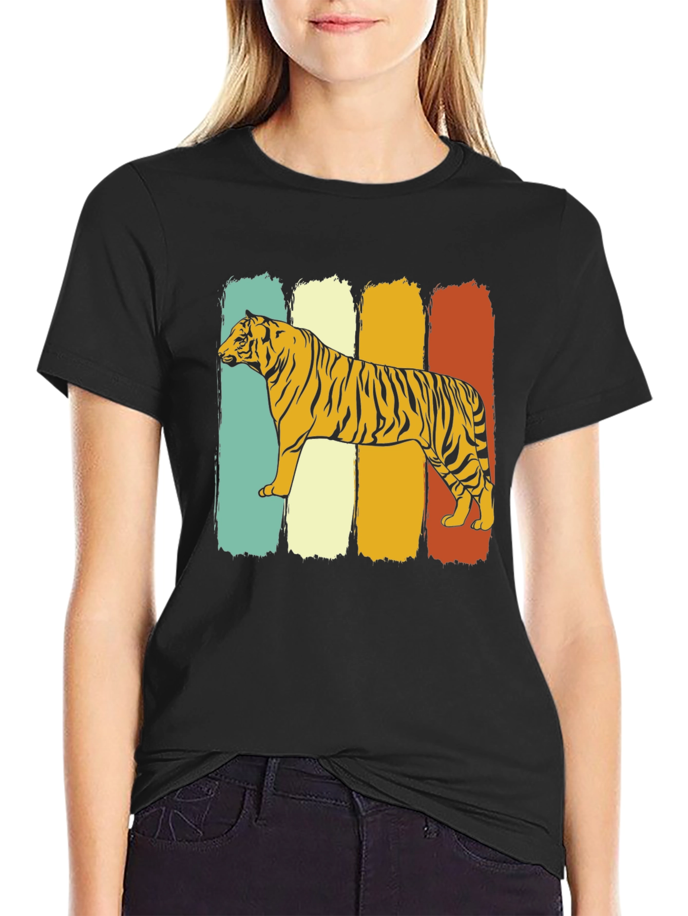 Vintage Tiger Graphic Tee - Retro Style