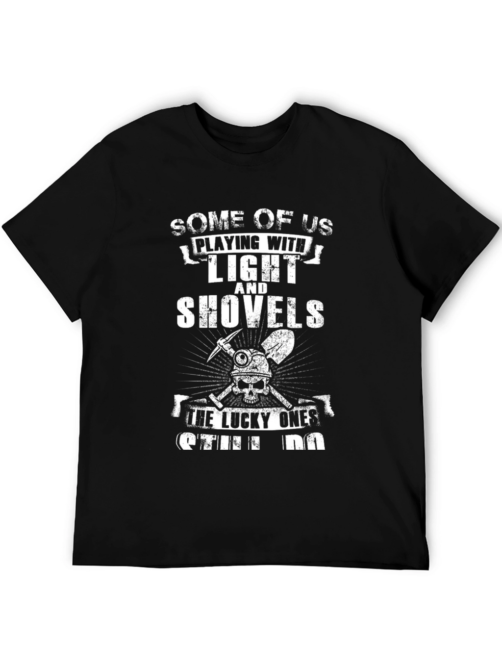 Light and Shovels Graphic T-Shirt - Black