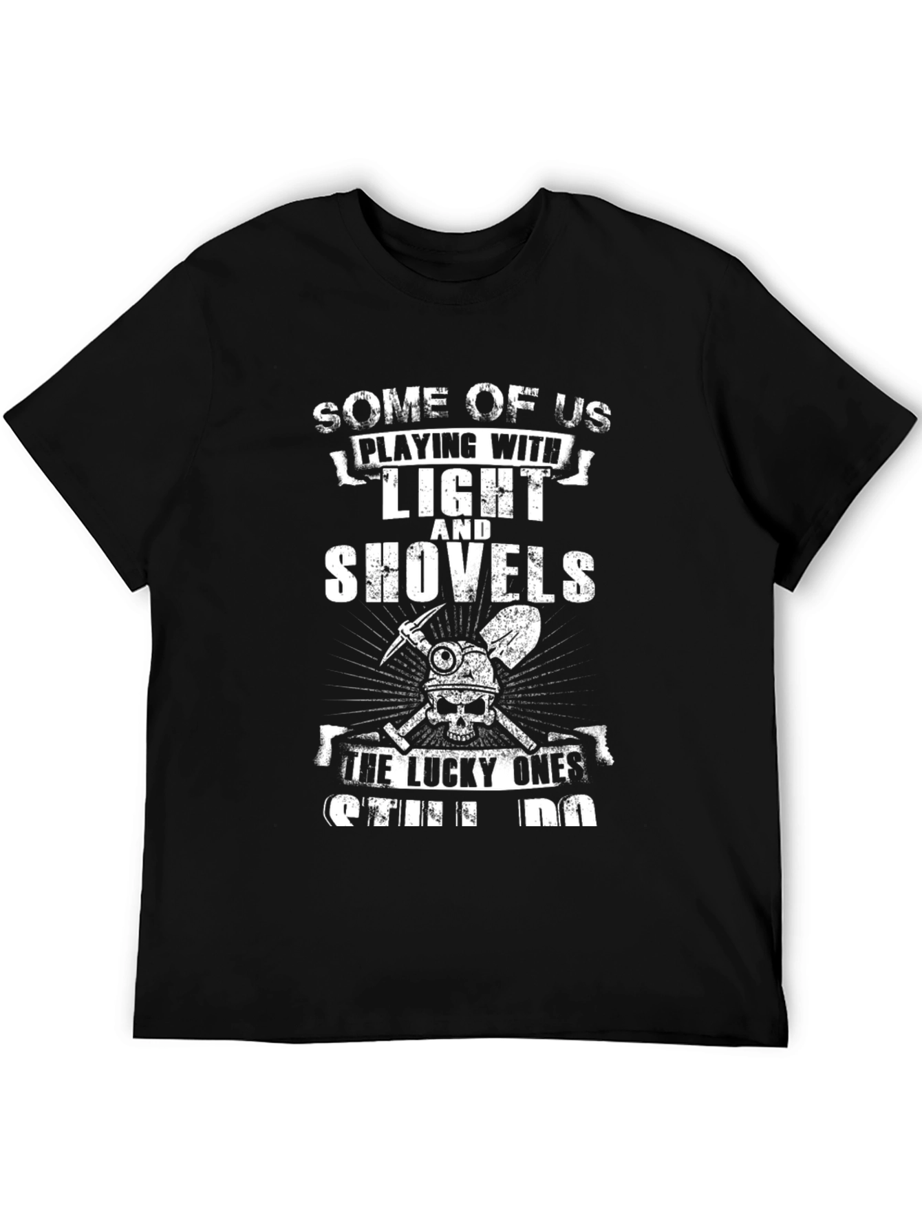 Light and Shovels Graphic T-Shirt - Black