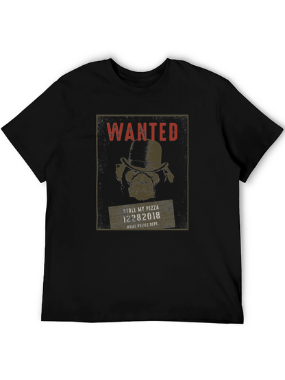 Wanted Pug Pizza Thief T-Shirt