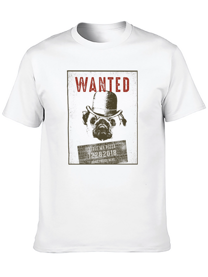 Wanted Pug Pizza Thief T-Shirt