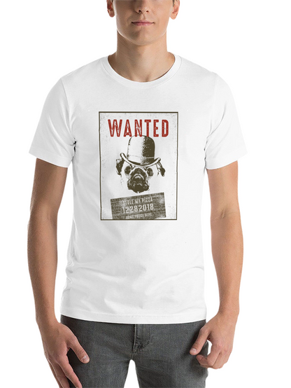 Wanted Pug Pizza Thief T-Shirt
