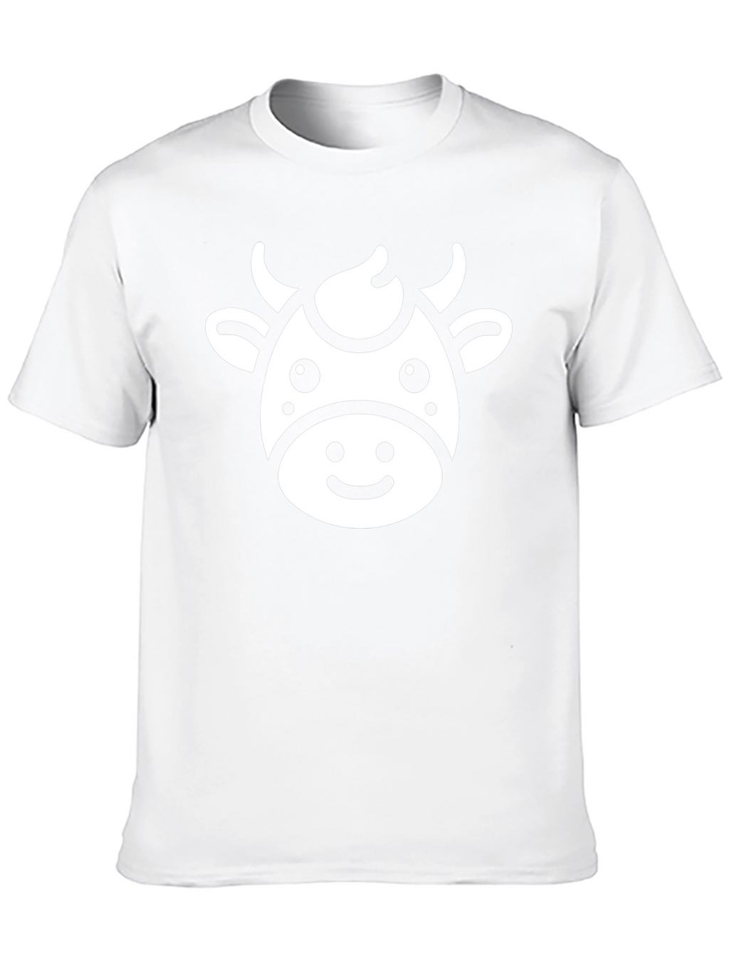 Cute Cow Graphic Tee - Black Cotton T-Shirt