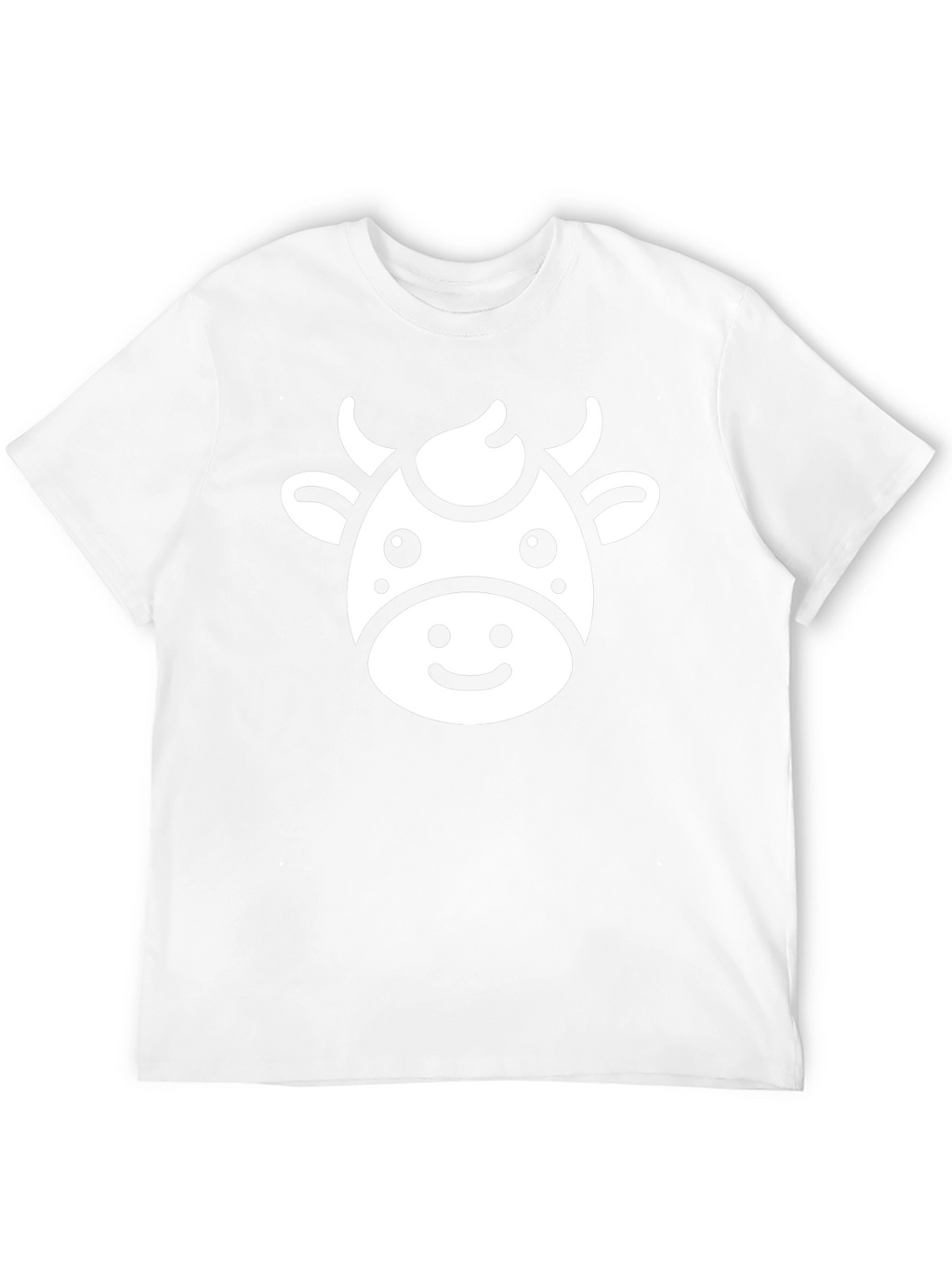 Cute Cow Graphic Tee - Black Cotton T-Shirt