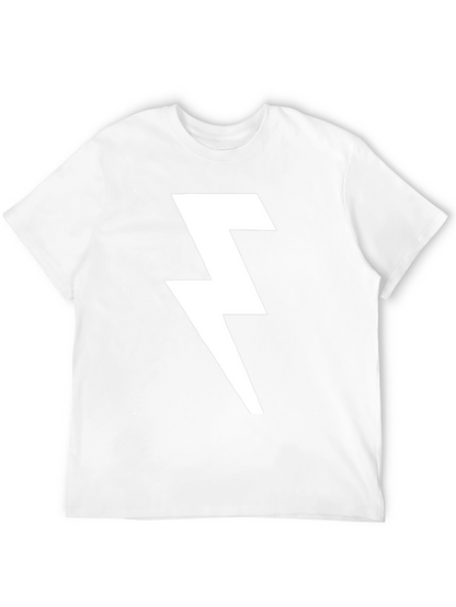 Lightning Bolt Graphic T-Shirt - Bold Black Tee