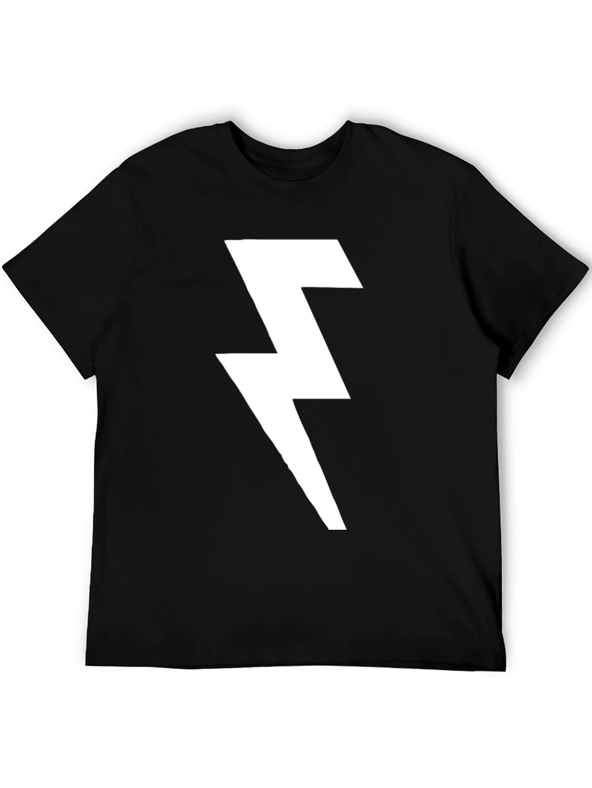 Lightning Bolt Graphic T-Shirt - Bold Black Tee