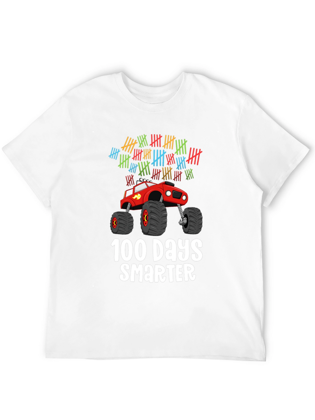 100 Days Smarter Monster Truck T-Shirt