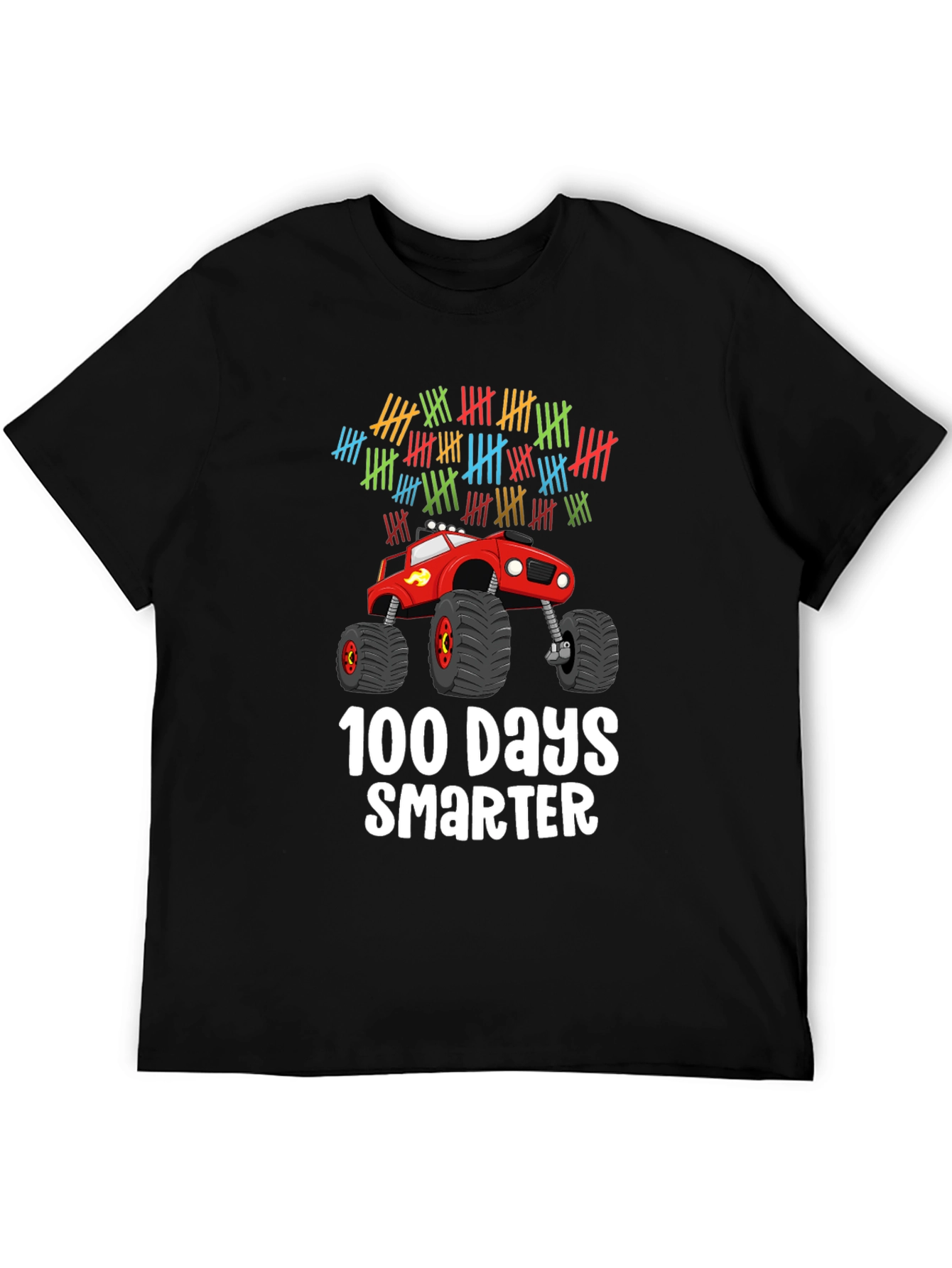 100 Days Smarter Monster Truck T-Shirt