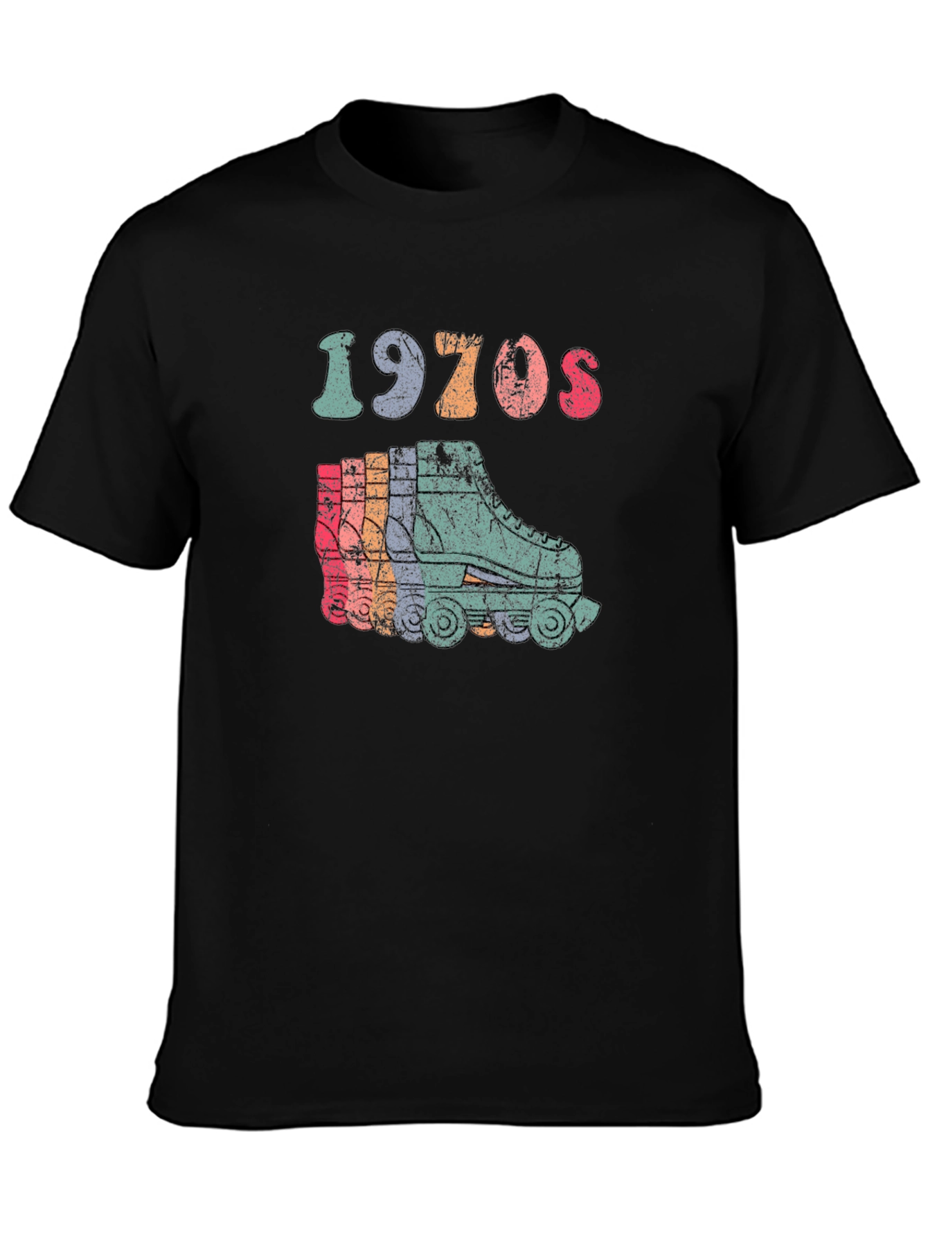 Retro 1970s Roller Skate Graphic Tee