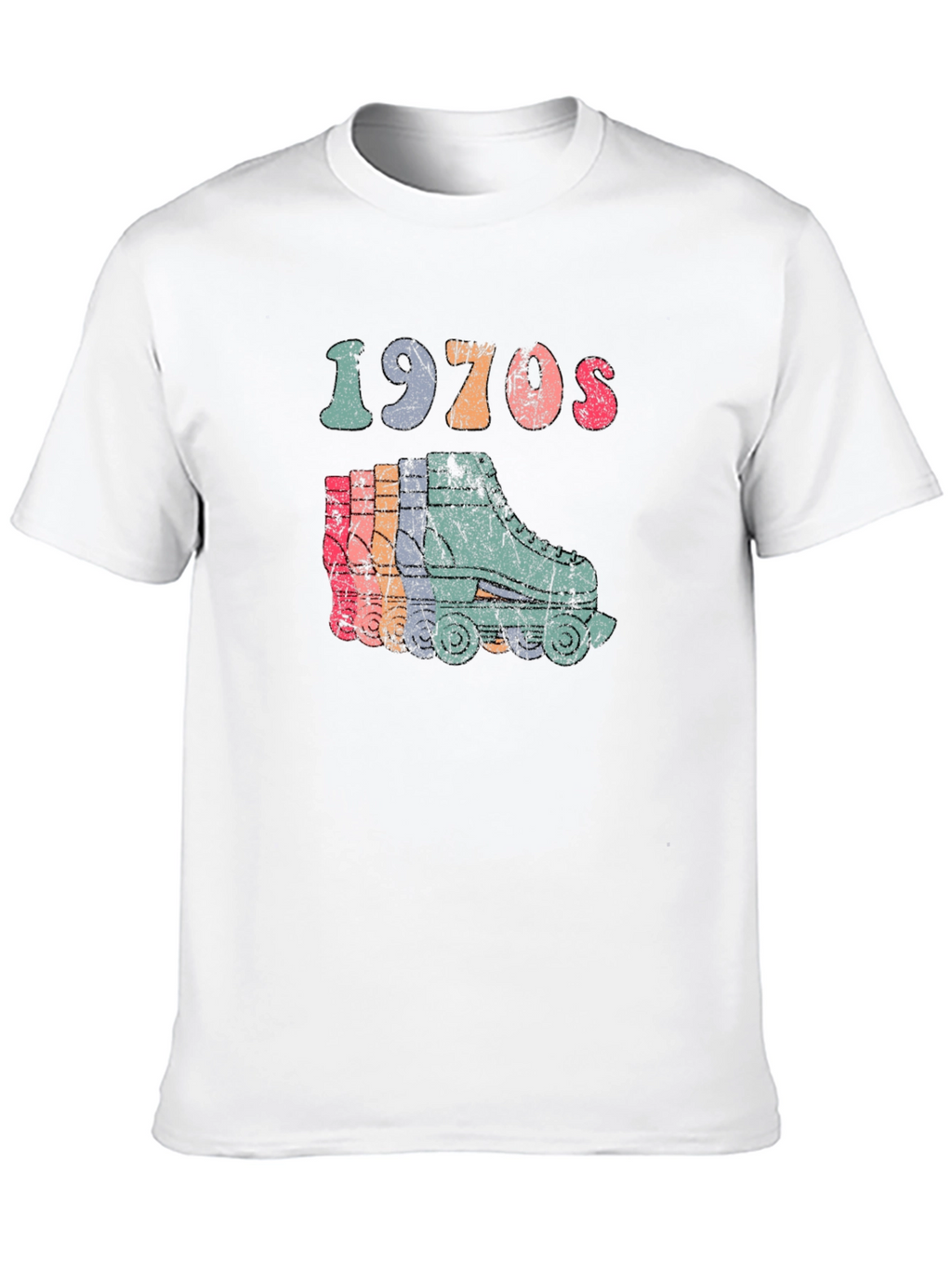 Retro 1970s Roller Skate Graphic Tee