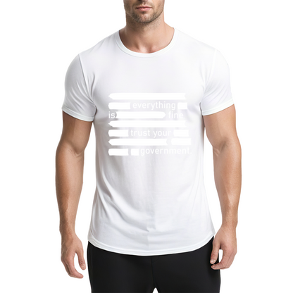 Everything Is Fine Censored Text Satire T-Shirt