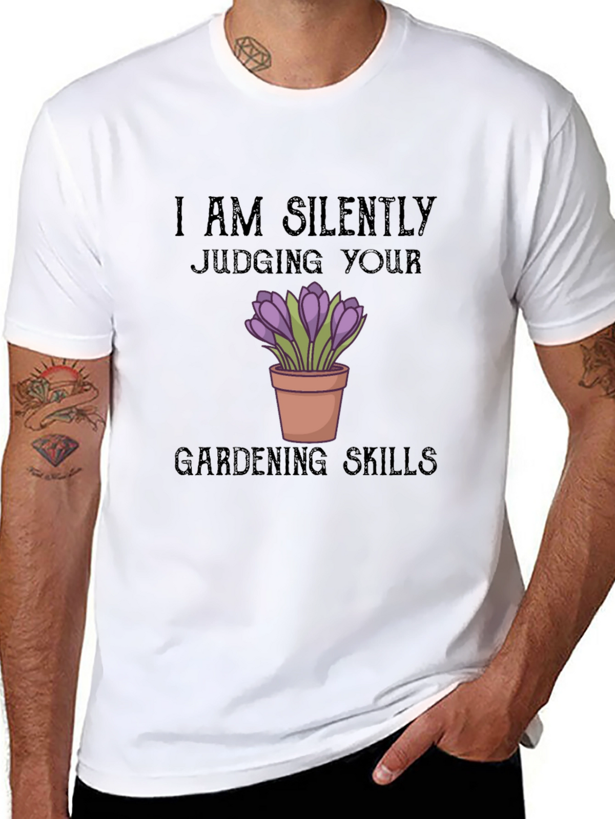 Silently Judging Gardening Skills T-Shirt