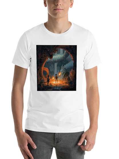 Dragon Cave Graphic Tee - Fantasy Art T-Shirt
