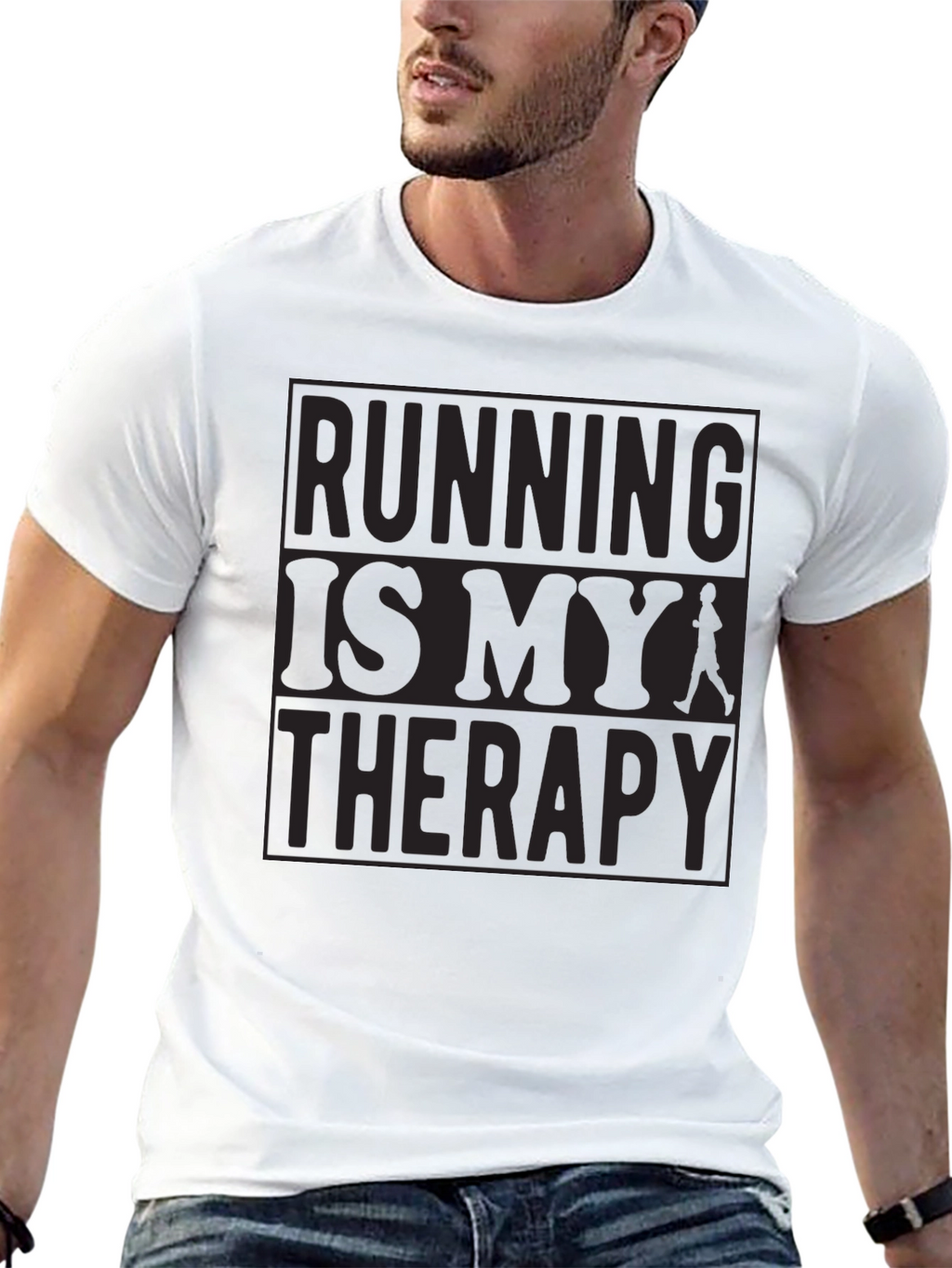 Running is My Therapy Graphic T-Shirt