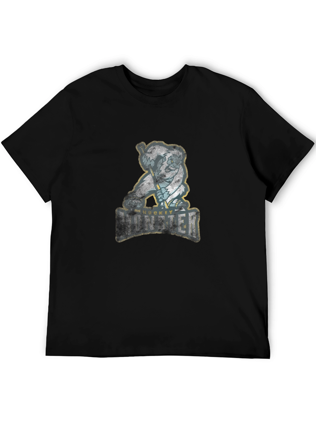 Hockey Monster Graphic Tee - Black