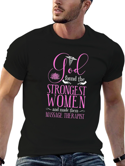 Massage Therapist Strong Women Graphic T-Shirt